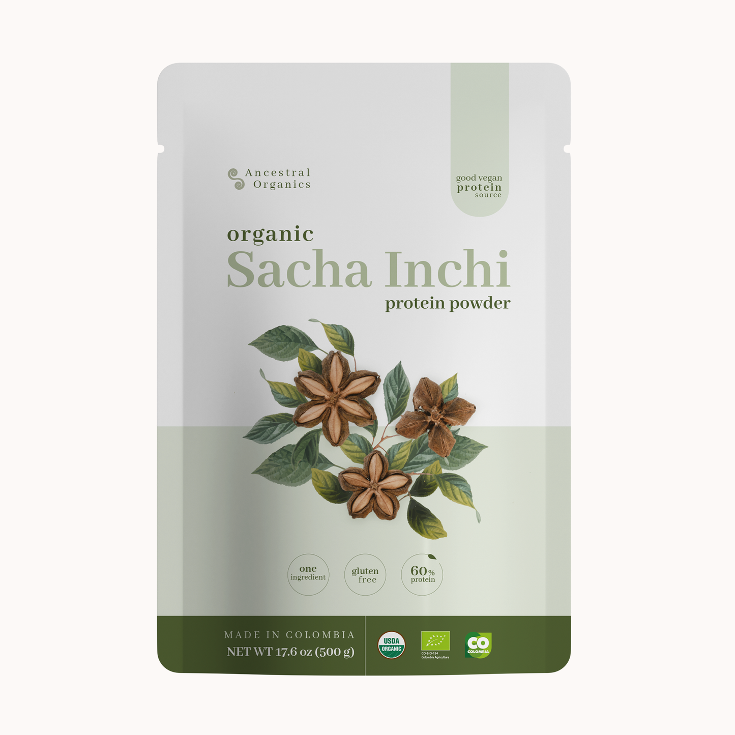 Organic Sacha Inchi Protein Powder 60% Protein & 9 Essential Aminoacids